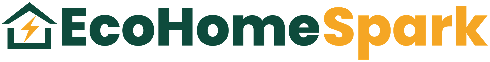 EcoHomeSpark logo — house outline with a lightning bolt